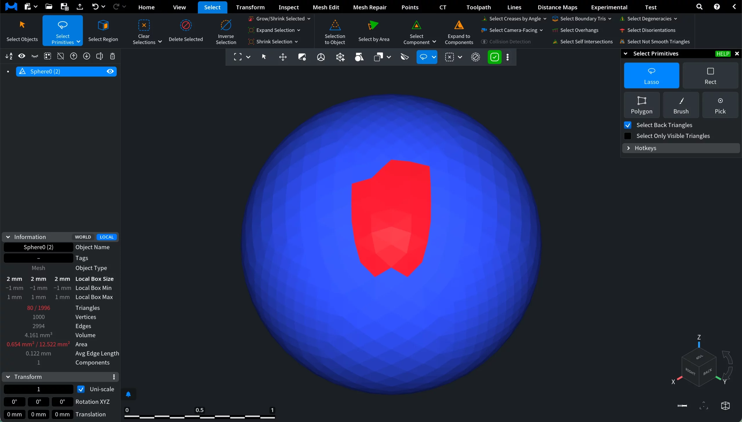 Select Primitives: Lasso. After Committing