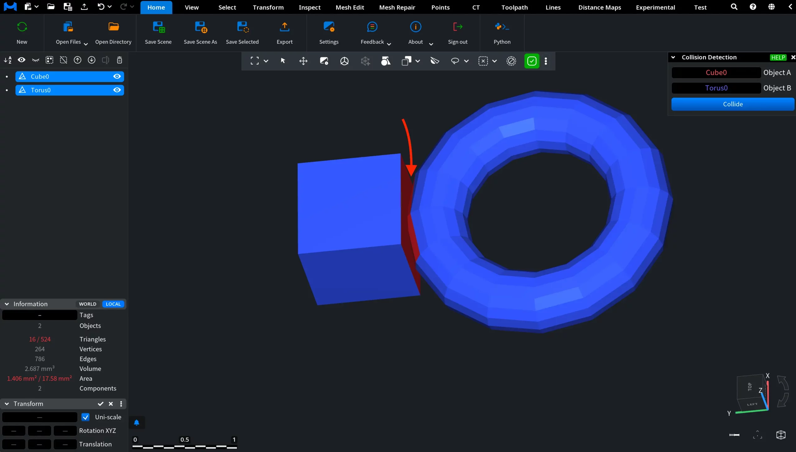 Collision Detection: After