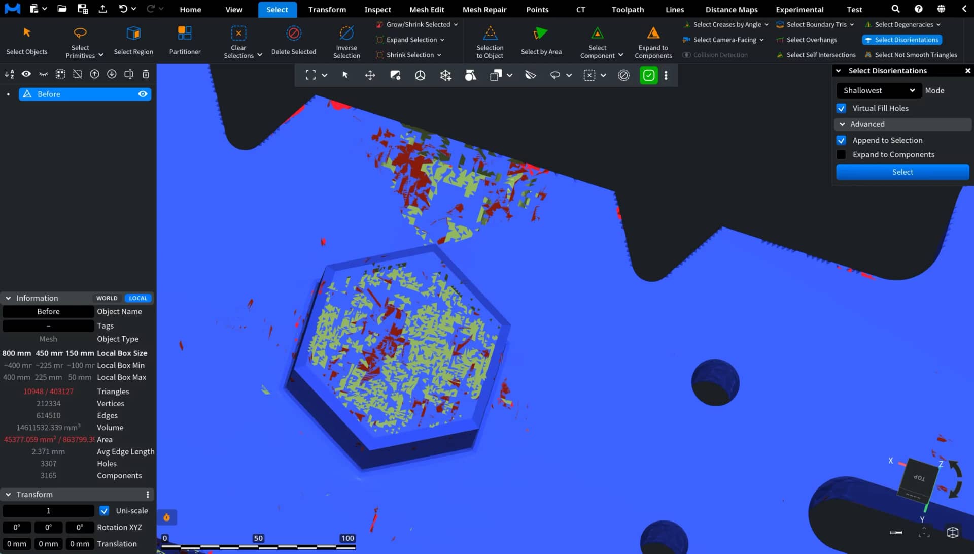 Select Disorientations: Result