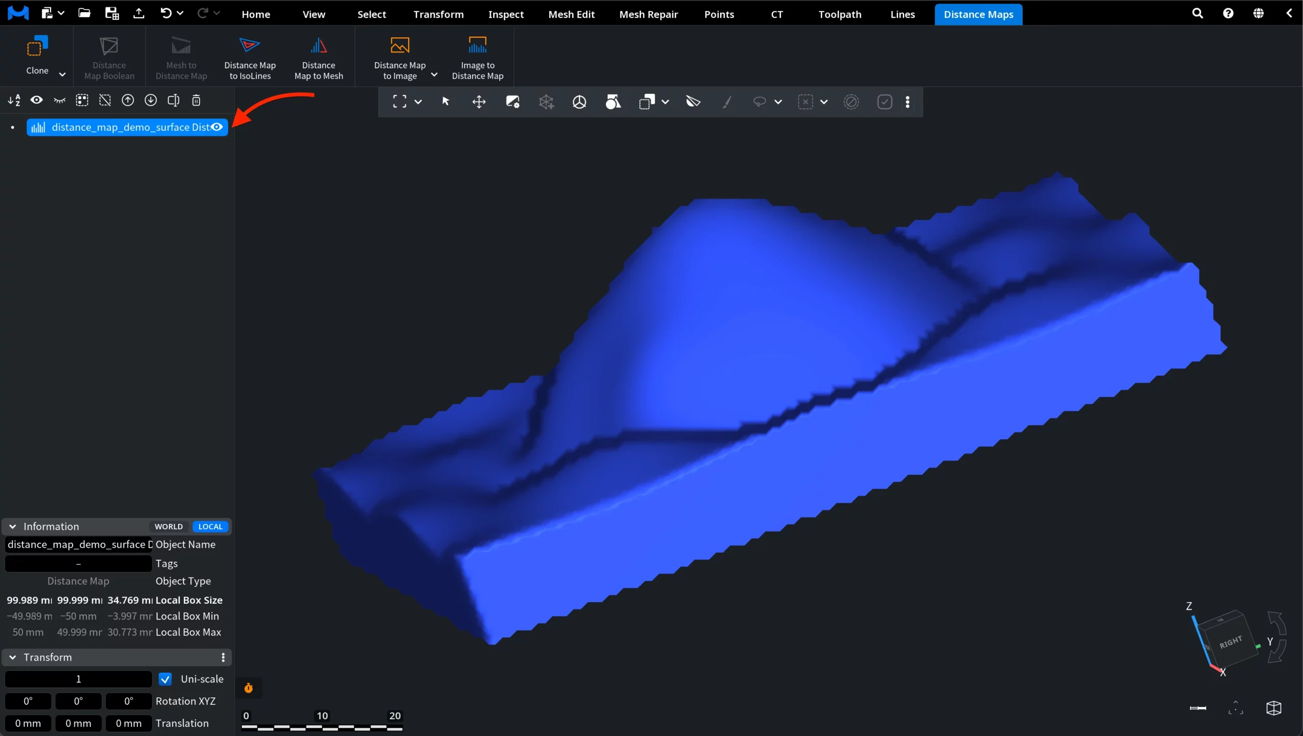 Mesh to Distance Map: Result