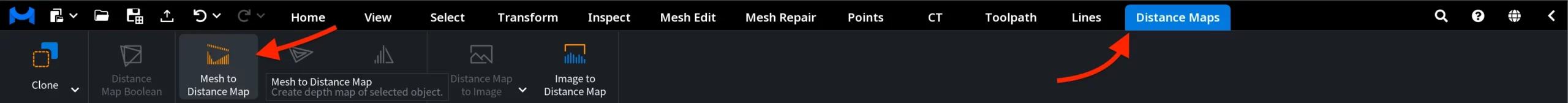 Mesh to Distance Map: Where to Find