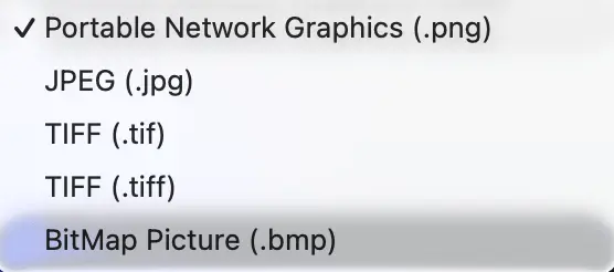 Distance Map to Image: Formats