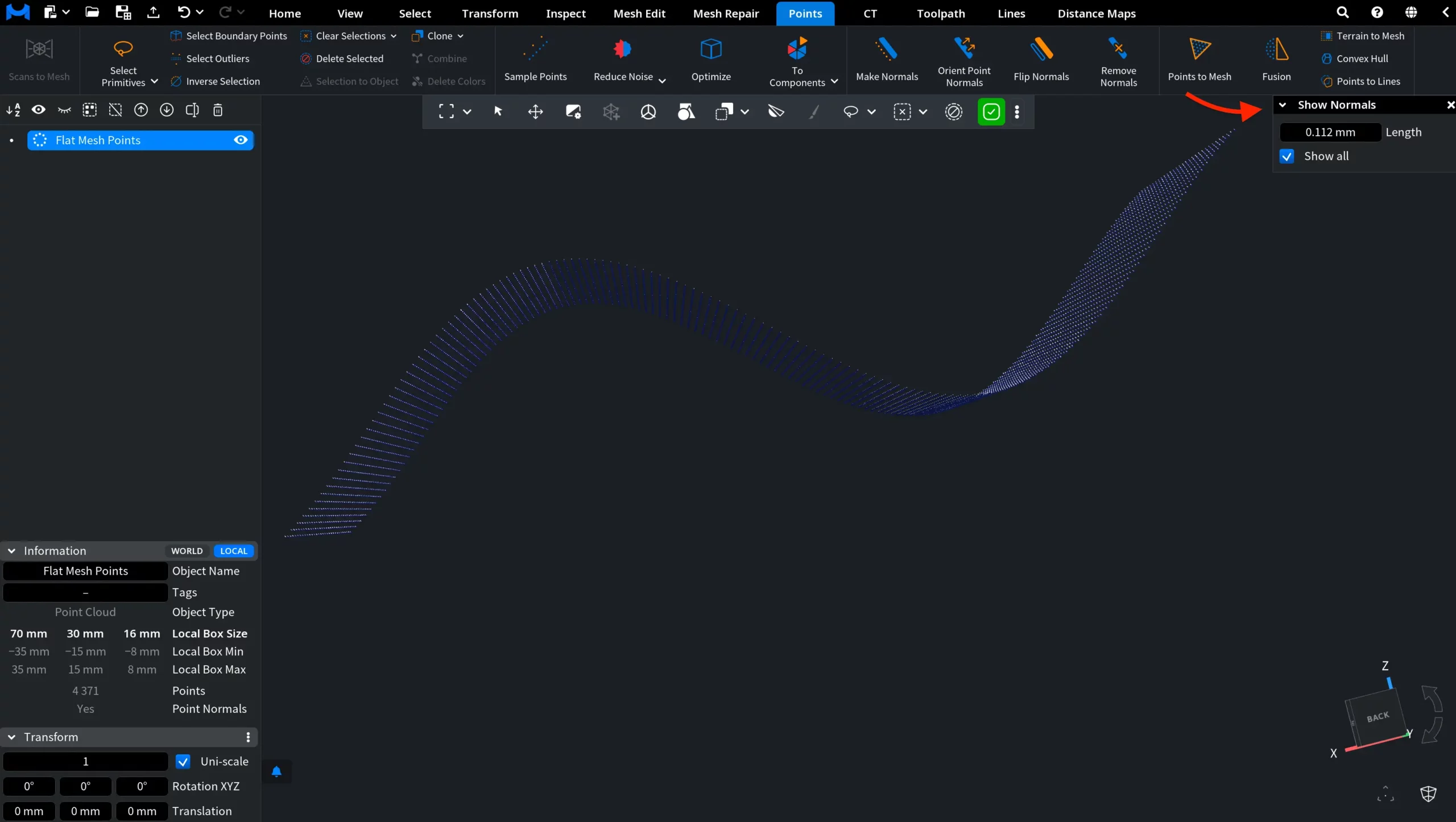 Flip Normals for Point Clouds: Before