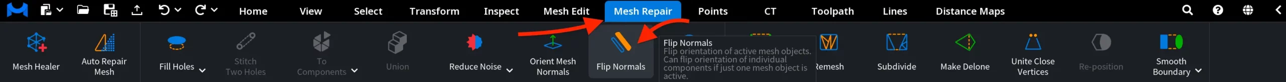 Flip Normals for Meshes: Where to Find