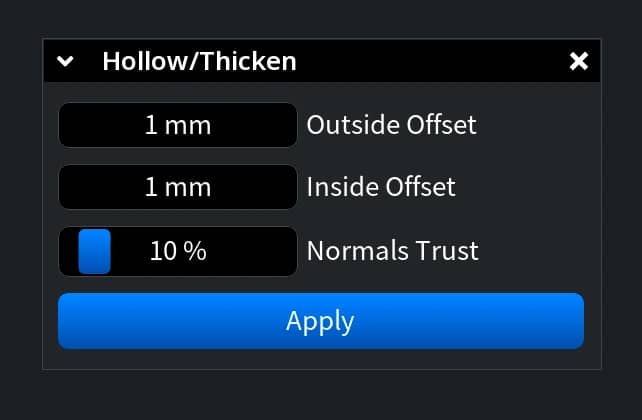 Hollow/Thicken: Panel