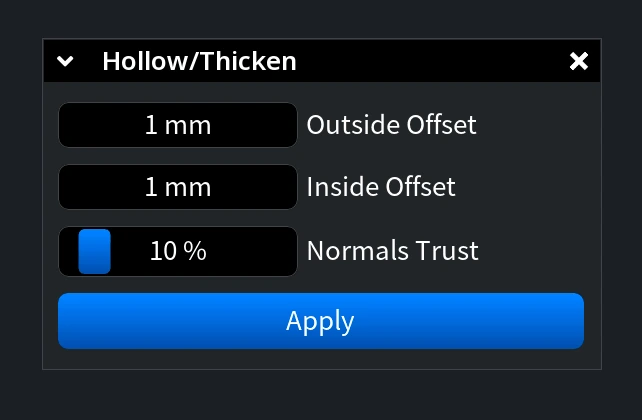 Hollow/Thicken: Panel
