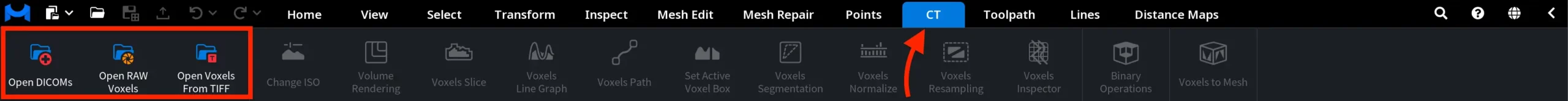 Open DICOMs, Open RAW Voxels, Open Voxels from TIFF: Where to Find