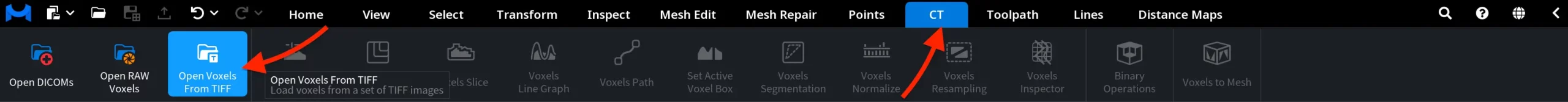 Open Voxels From TIFF: Where to Find