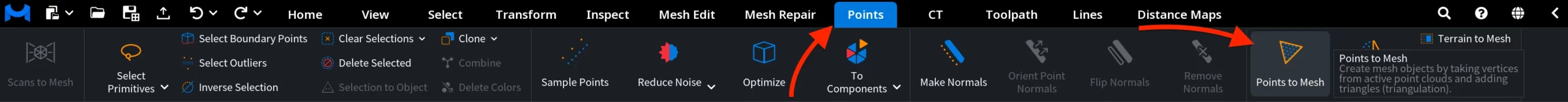Points to Mesh: Where to Find