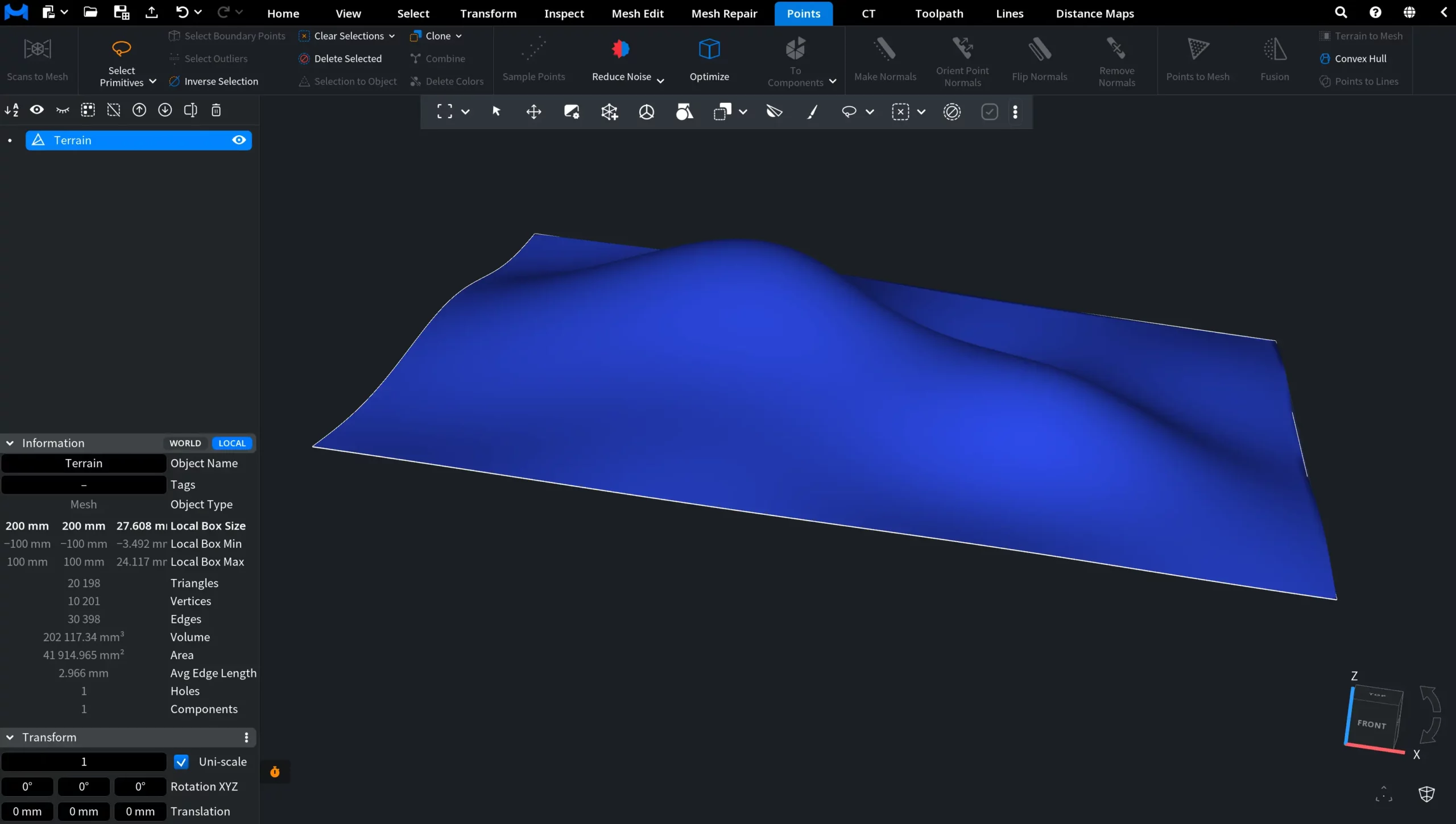 Terrain to Mesh: Result